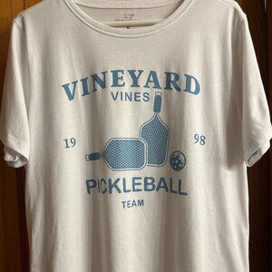 Vineyard Vines Pickleball Tee Shirt White Womens XL